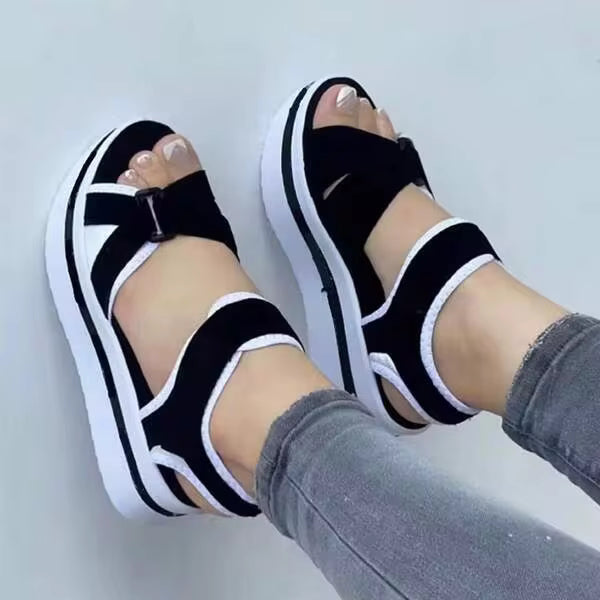 Adjustable Strap Women's Platform Slipper - Comfortable And Ideal For Summer Dresses
